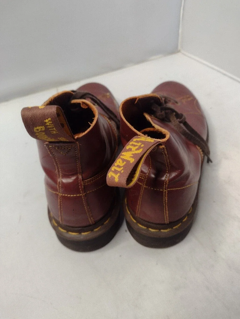Dr. Martens Church Vintage Monkey Oxblood Maroon Red Ankle Smooth Boots Mens 9
